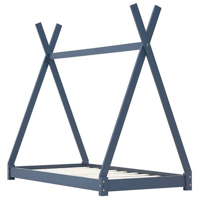 Harmaa lasten sängynrunko Danny 70x140cm (mänty)