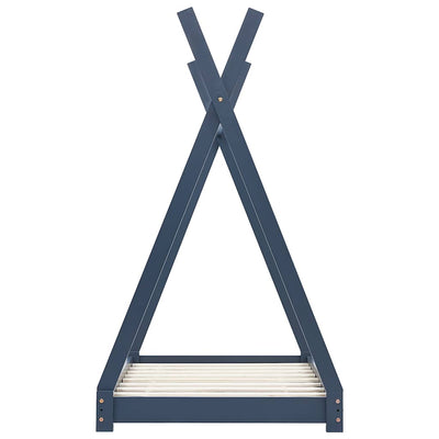 Harmaa lasten sängynrunko Danny 70x140cm (mänty)