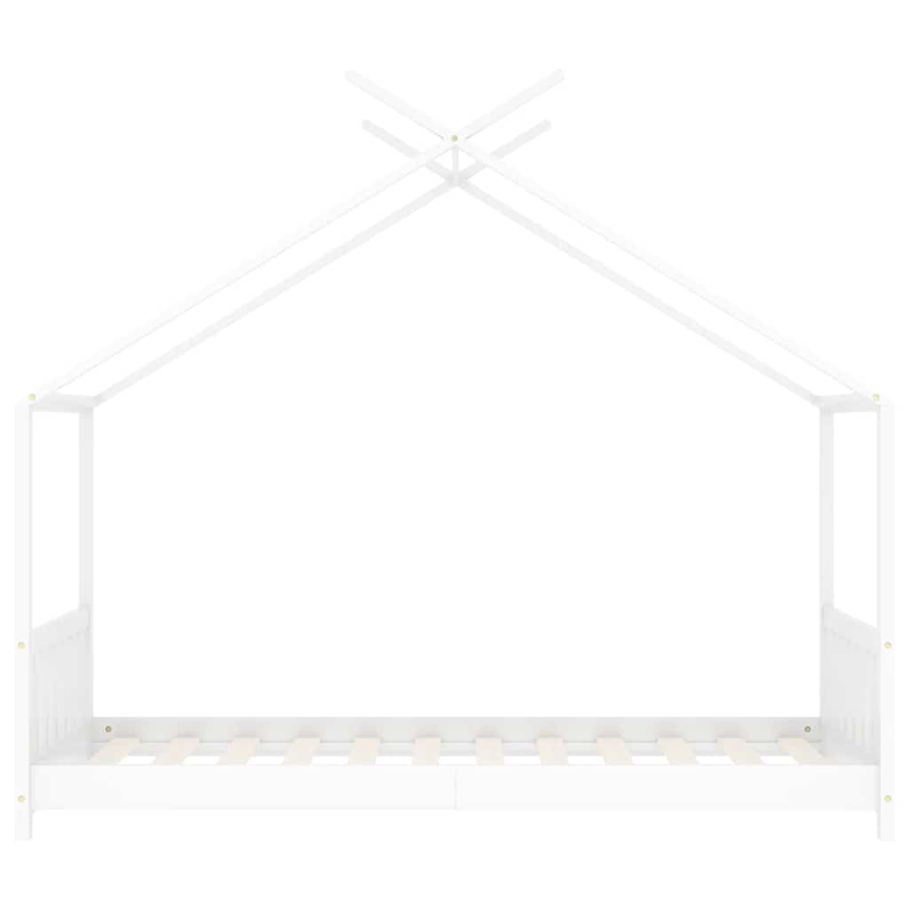 Valkoinen lasten sängynrunko Bit 70x140cm (mänty)