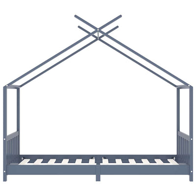 Harmaa lasten sängynrunko Bit 90x200cm (mänty)
