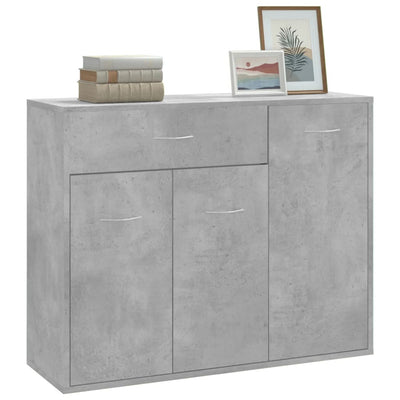 Senkki betoninharmaa 88x30x70 cm tekninen puu