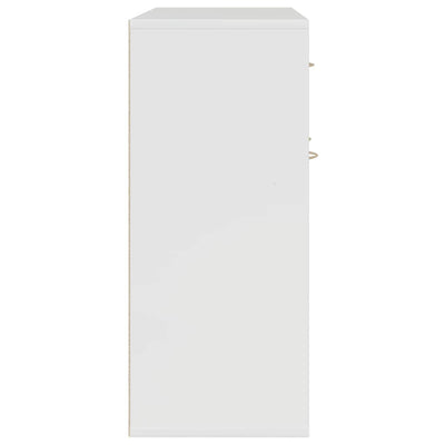 Valkoinen senkki Botskor 88x30x70cm (korkeakiilto, puinen)