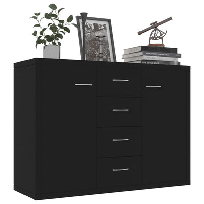 Senkki musta 88x30x65 cm tekninen puu