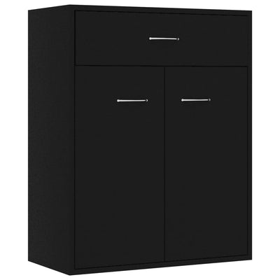 Senkki musta 60x30x75 cm lastulevy