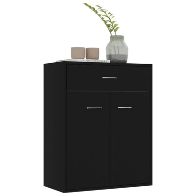 Senkki musta 60x30x75 cm lastulevy