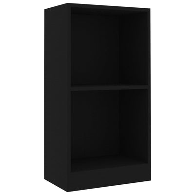 kirjahylly musta 40x24x75 cm suunniteltu puu