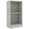 Kirjahylly Betoni Harmaa 40x24x75 cm Engineered Wood