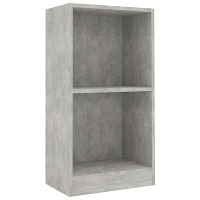 Kirjahylly Betoni Harmaa 40x24x75 cm Engineered Wood