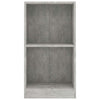 Kirjahylly Betoni Harmaa 40x24x75 cm Engineered Wood