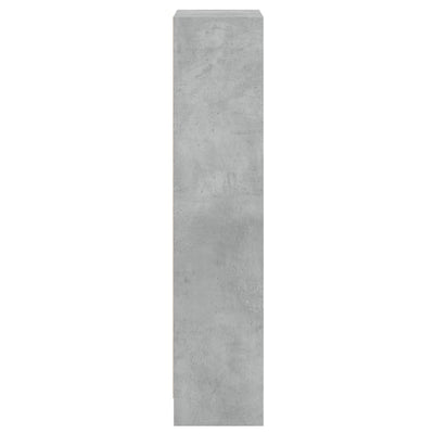 Betoninharmaa kirjahylly Loaes 40x24x109cm (3-tasoinen, puinen)