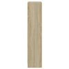 3-tasoinen kirjahylly valk./Sonoma tammi 40x24x109 cm lastulevy