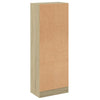 3-tasoinen kirjahylly valk./Sonoma tammi 40x24x109 cm lastulevy
