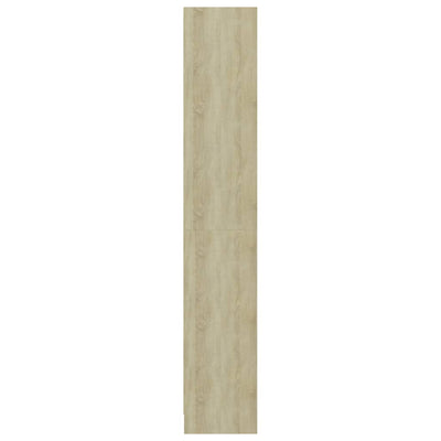 4-tasoinen kirjahylly valk./Sonoma 40x24x142 cm tekninen puu