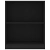 Kirjahylly musta 60x24x76 cm tekninen puu