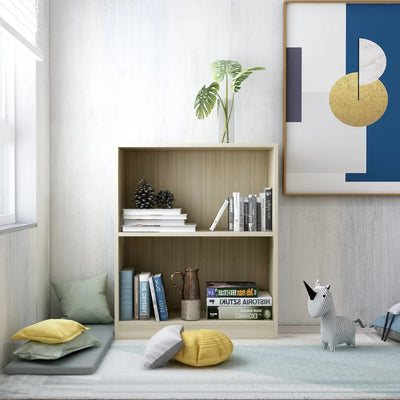 Kirjahylly Sonoma-tammi 60x24x76 cm tekninen puu