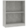 Kirjahylly betoninharmaa 60x24x76 cm tekninen puu