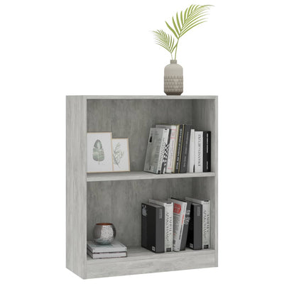 Kirjahylly betoninharmaa 60x24x76 cm tekninen puu