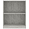 Kirjahylly betoninharmaa 60x24x76 cm tekninen puu