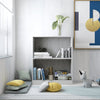 Kirjahylly betoninharmaa 60x24x76 cm tekninen puu
