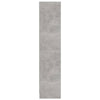 3-tasoinen kirjahylly betoninharmaa 60x24x109 cm tekninen puu