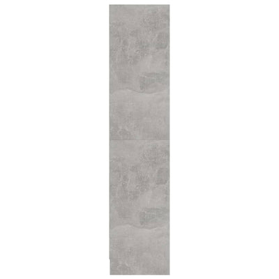 3-tasoinen kirjahylly betoninharmaa 60x24x109 cm tekninen puu
