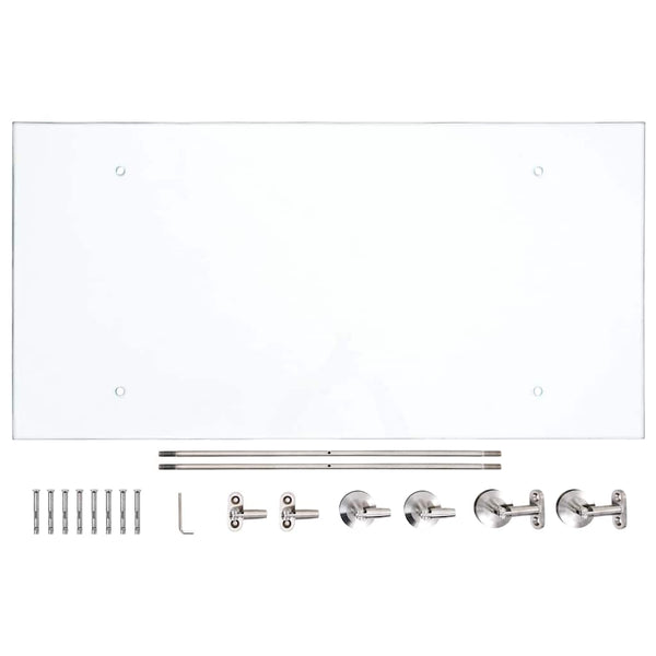 VSG-turvalasi etuoven katos 240x60 cm ruostumaton teräs