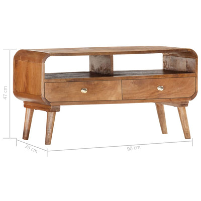 TV-taso 90x35x47 cm täysi mangopuu