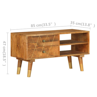 TV-taso 85x35x47 cm täysi mangopuu