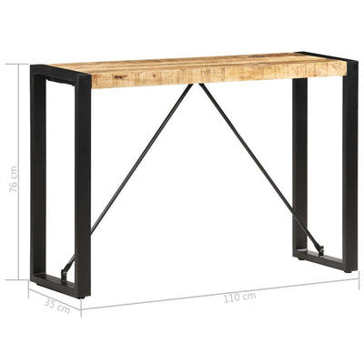 Konsolipöytä 110x35x76 cm täysi mangopuu