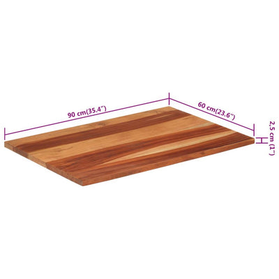 Pöytälevy täysi akaasiapuu 25-27 mm 60x90 cm