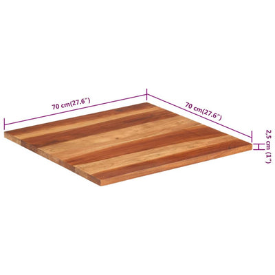 Pöytälevy täysi akaasiapuu 25-27 mm 70x70 cm