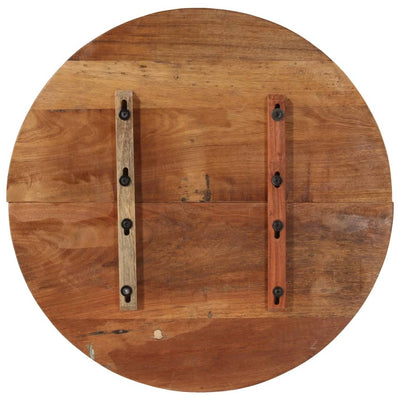 Pyöreä pöytälevy 70 cm 25-27 mm täysi kierrätetty puu