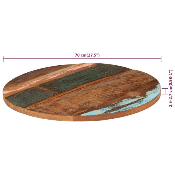 Pyöreä pöytälevy Nefiod 70cm 25-27 mm (kierrätetty puu)