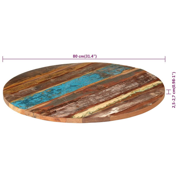Pyöreä pöytälevy Nefiod 80cm 25-27 mm (kierrätetty puu)