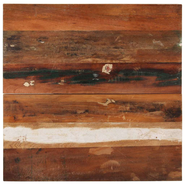 Neliönmuotoinen pöytälevy 70x70 cm 25-27 mm täysi kierrätyspuu