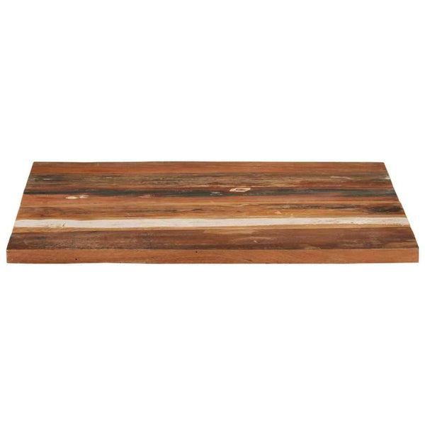 Neliönmuotoinen pöytälevy 70x70 cm 25-27 mm täysi kierrätyspuu
