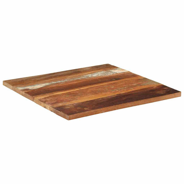 Neliönmuotoinen pöytälevy 70x70 cm 25-27 mm täysi kierrätyspuu