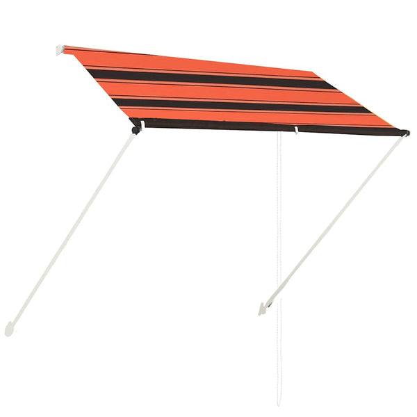 Sisäänkelattava markiisi 200x150 cm oranssi ja ruskea