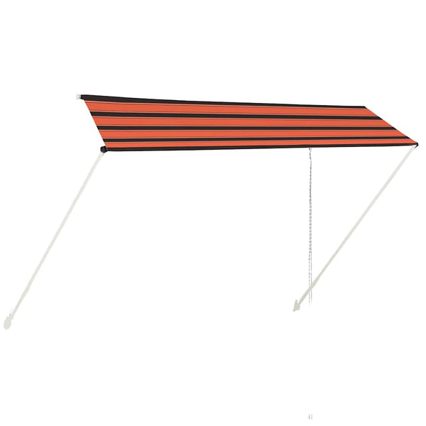 Sisäänkelattava markiisi 350x150 cm oranssi ja ruskea