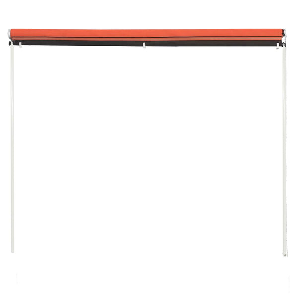 Sisäänkelattava markiisi 350x150 cm oranssi ja ruskea