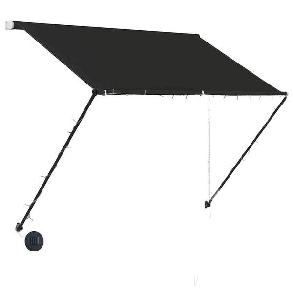 Sisäänkelattava markiisi LEDillä 200x150 cm antrasiitti