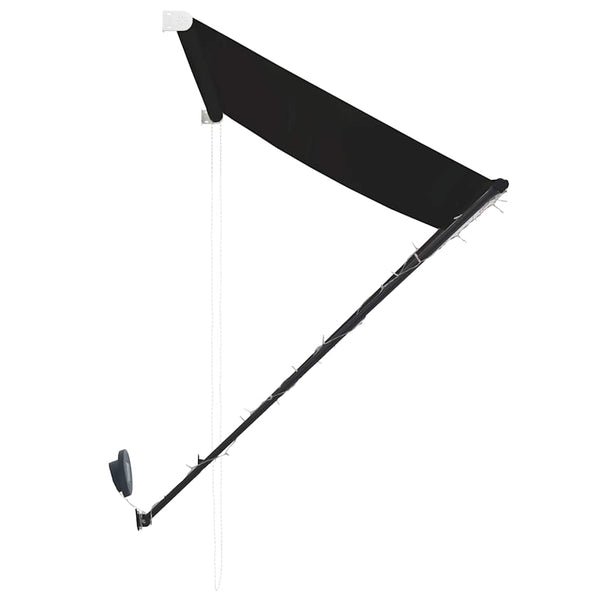 Sisäänkelattava markiisi LEDillä 200x150 cm antrasiitti