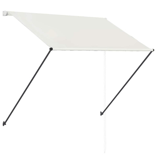Sisäänkelattava markiisi LEDillä 150x150 cm kerma