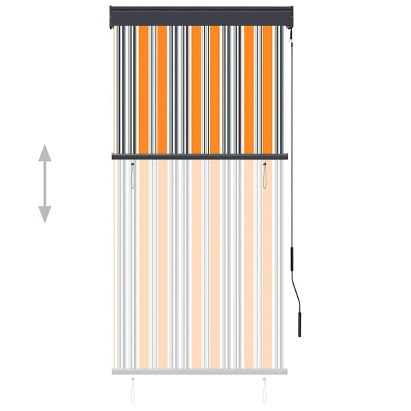 Ulkorullaverho 80x250 cm keltainen ja sininen
