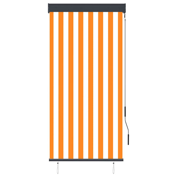 Ulkorullaverho 80x250 cm valkoinen ja oranssi
