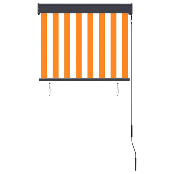 Ulkorullaverho 80x250 cm valkoinen ja oranssi