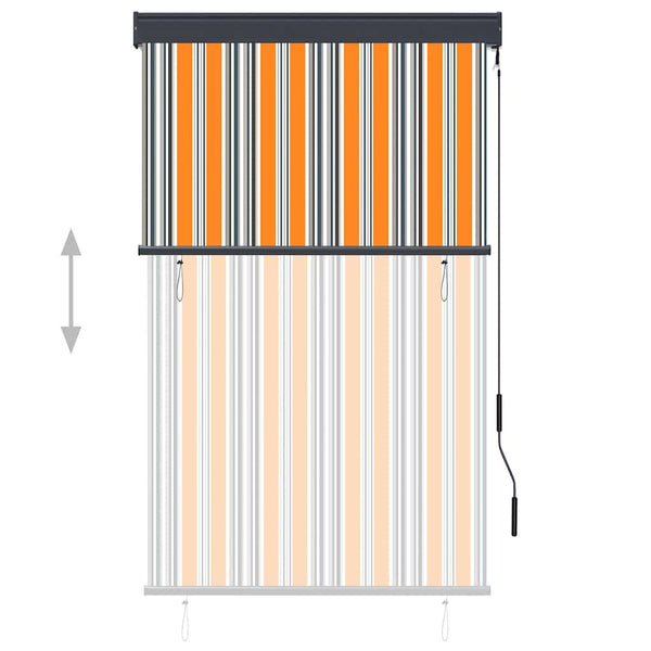 Ulkorullaverho 100x250 cm keltainen ja sininen