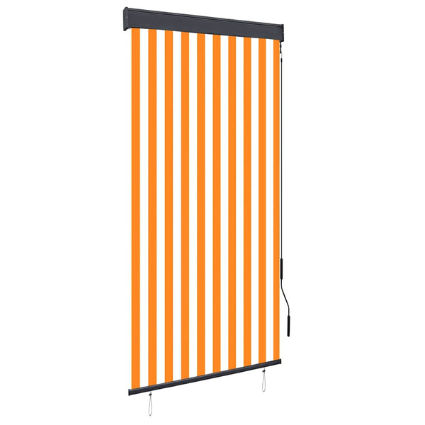 Ulkorullaverho 100x250 cm valkoinen ja oranssi