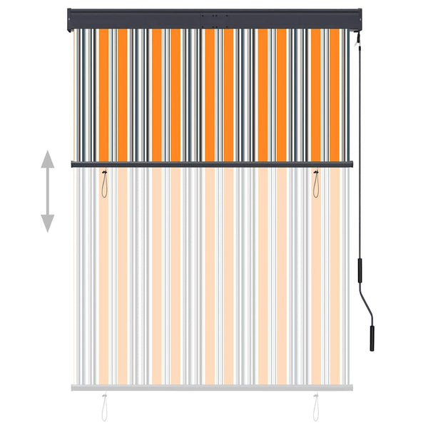 Ulkorullaverho 120x250 cm keltainen ja sininen
