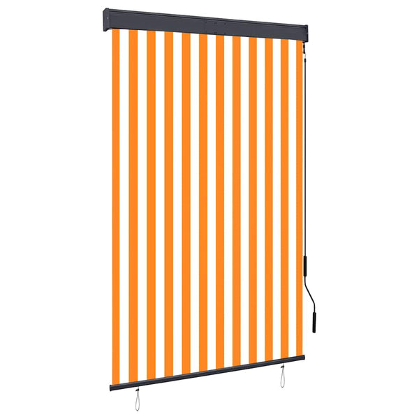 Ulkorullaverho 120x250 cm valkoinen ja oranssi